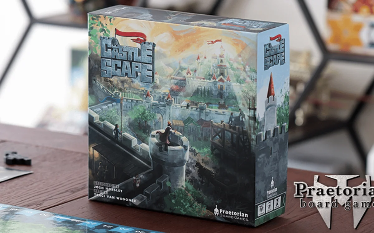 The CastleScape board game box